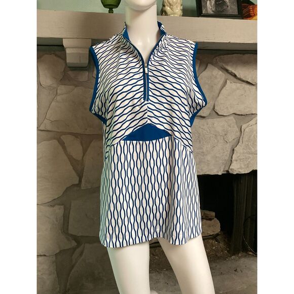 Tail Blue and White Modern Sport Shirt Size XL - Picture 1 of 3